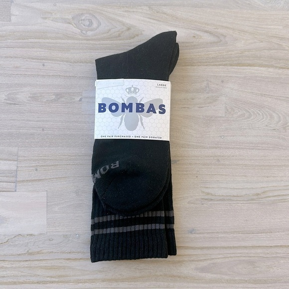 ❤️ 🆕 BOMBAS BLACK SOCKS SIZE L - Picture 2 of 5